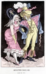 Mode under den franska revolutionen - i "" Histoire de France Tintamarresque"" av Touchatout