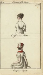 Fashionabla frisyr och hatt, Paris