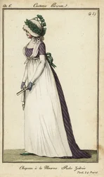 Fashionabla kvinna i Minerva-hatt på Tivoli