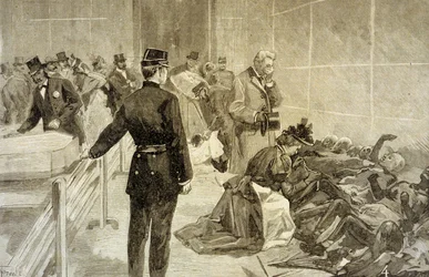 Brand i Bazar de la Charité i Paris den 4 maj 1897: efter katastrofen identifierar familjer offren i Palais de l’Industrie