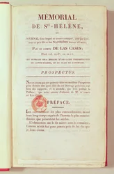 Första sidan av Memorial de Sainte-Helene av Emmanuel Las Cases (1766-1842) 1823