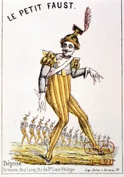 Florimond Roger dit Hervé (1825 - 1892): "Den lilla Fausten", omslag till programmet. Paris, Operans bibliotek.