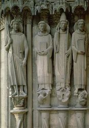 Fyra martyrhelgon, katedralen i Chartres, ca 12120 (sten)