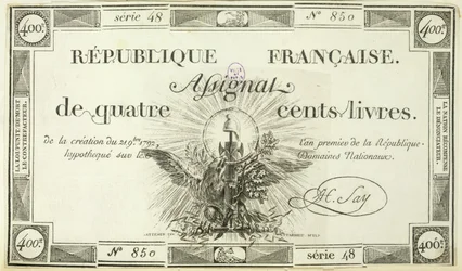 Fyrahundra livre sedel, 21 september 1792