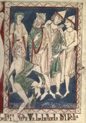Fr.15307 f.1v Job som kliar sina sår