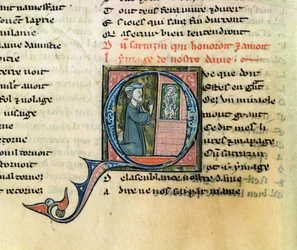 Fr.1533 f.100v Saracen konverterad av en bild av Jungfrun, från La Vie Nostre Dame