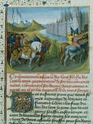 Fr 6465 f.22 Ludvig VII:s intåg i Konstantinopel med kejsar Conrad III under korstågen, 1147-9 (se även 154771)