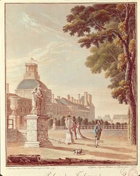 Frankrike, Paris, Tuileriepalatset, gravyr