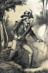 Francois-Athanase de Charette de la Contrie (Francois Athanase) (1763-1796) - i "Galerie historique de la Revolution francaise"" av Albert? Maurin