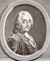 François-Augustin de Paradis de Moncrif, 1687-1770. fransk författare och poet. Från Les Heures Libres publicerad 1908.