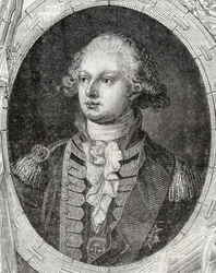 Frederick Augustus, hertig av York och Albany, från "Histoire de la Revolution Francaise" av Louis Blanc (1811-82)