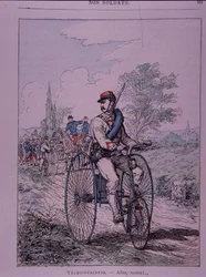 Franska armén trehjuling ryttare (velocipediste)