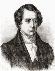 Franske matematikern Dominique Francois Jean Arago, aka Francois Arago, från Les Merveilles de la Science, pub.1870