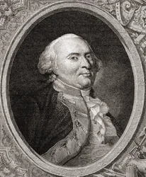 Friedrich Wilhelm II av Preussen, från "Histoire de la Revolution Francaise" av Louis Blanc (1811-82)