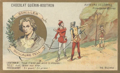 Friedrich von Schiller (1759-1805), tysk poet, dramatiker och författare, författare till "Guillaume Tell", drama (1804)