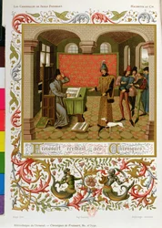 Froissart (1333-140001) skriver sina krönikor (faksimil av Ms. 5190)