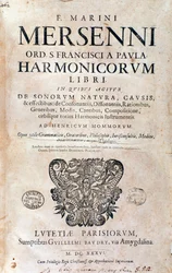 Frontispizbild av Harmonie universelle av Marin Mersenne