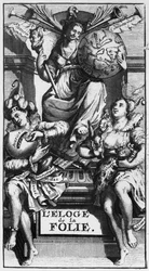 Frontispice till In Praise of Folly av Desiderius Erasmus