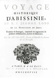 Frontispice till den franska översättningen av Voyage to Abyssinia av Jeronimo Lobo (ca 1596-1678) publicerad 1728