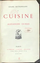 Frontispice till Grand Dictionnaire de Cuisine av Alexandre Dumas pere (1803-70) 1873