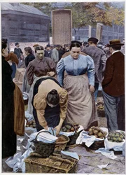 Frukthandlare rue Rambuteau (Hallar)