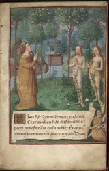 Edens trädgård, Lägg till MS 26667, f.1r, Chronique Universelle