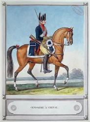 Gendarme på en häst, ca. 1812