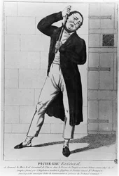 General Charles Pichegru (1761-1804) stryper sig själv i templet