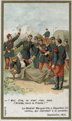 General Jean Auguste Margueritte skadades dödligt under slaget vid Sedan den 2 september
