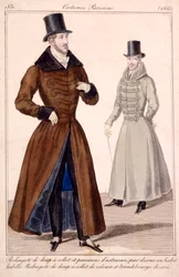 Gentlemans vinterrockar, från Costumes Parisiens 1779