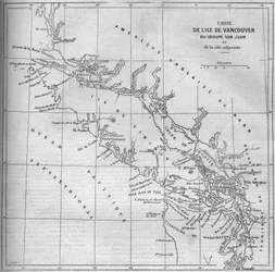 Geografisk karta över Vancouver Island