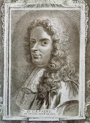 Giovanni Domenico Cassini (1625-1712), illustration från Histoire des Mathematiciens av Alexandre Saverien (1720-1805), publicerad i Paris 1766