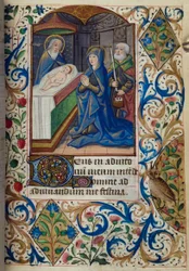 H/L-3-3 fol. 70r Presentation in the Temple, från Time Book, Use of Paris, mitten av 1400-talet