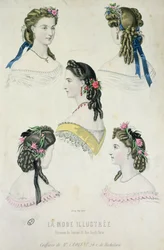 Monsieur Croisats frisyrer, från La Mode Illustrée, 1865