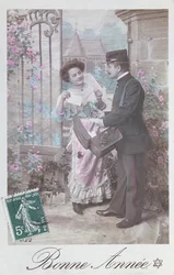 Gott nytt år vykort, tidigt 1900-tal