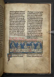 Harley 4979, f.78 Alexander tar emot gift från Jobas under en fest.  , från 