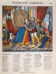 Henri IV (1553-1610), kung av Frankrike och hans älskarinna Gabrielle dEstrees (1573-99)