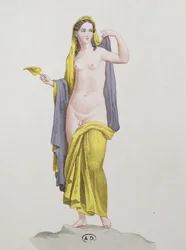 Hermafrodit, från en pompejansk fresk, omkring 1800