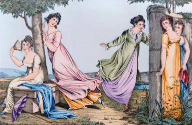Hide-and-Seek, illustration från Le Bon Genre, tidigt 1800-tal