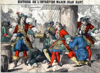 Historien om den oförskämda sjömannen Jean Bart Jean Bart (1650 - 1702), fransk kapare. Epinal avbildning från slutet av 1800-talet.