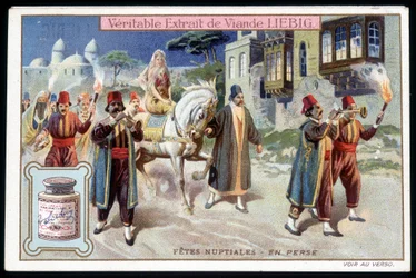 Smekmånad i Persien - chromo. Liebig, v. 1895