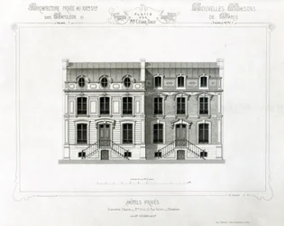 Privata hotell, 10 och 12 Rue Balzac, Paris, från Architecture Privee au C19th,