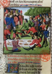 Jaktlunch, från jaktboken av Gaston Phebus de Foix (1331-91)