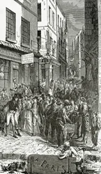Illustration från Quatre Vingt Treize, 1800-talet (bw gravyr)