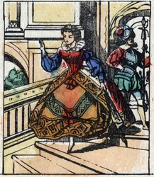 Illustration av Charles Perraults berättelse "Askungen eller den lilla glastofflan". Trästick av Imaging Pellerin - Epinal, sd. Sent 1800-tal.
