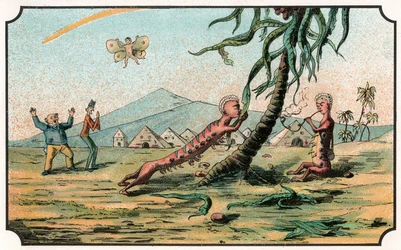 Illustration av boken "Voyage dans la lune avant 1900" av A. de Ville-d