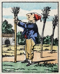 Illustration av berättelsen "" Veridique Historia om Jeannot Serinet "" Trästick av bildspråk Pellerin - Epinal, sd. Sent 1800-tal.