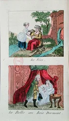 Illustrationer för "The Fairies" och "Sleeping Beauty", sagor av Charles Perrault (1628-1703)