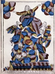 Bild av Epinal: Assumption of the Virgin, ca. 1820, "" The Popular Image "" av Pierre Louis Duchartre och René Saubrier, Librairie de France