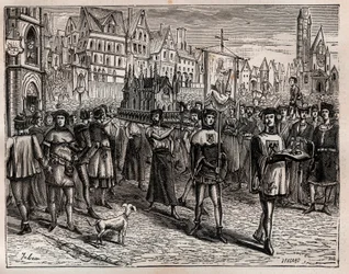 År 1318 sammankallade evequen i Paris stadens prästerskap för översättning av relikerna från Saint-Magloire - En procession började lämna kyrkan Saint-Magloire på Rue Saint-Denis och gick förbi rue aux Ours, till kyrkogården i Saint-Nicolas-des-Cha